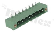 Listwa zaciskowa rozłączalna; w rastrze 5.08mm; 8-torowa; męska; kątowa; zabudowana; z zaczepem śrubowym; UL 300V/16A; TUV:320V/20A