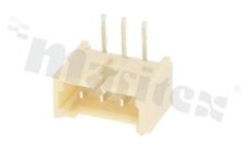 Header for PCB; pitch 1.25mm; 3-contacts; THT; male; side entry; 125V/1A
