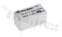 Przekaźnik elektromagnetyczny; prąd znamionowy 6A; napięcie cewki 24VDC; pojedynczy styk zwierny (1A); moc cewki 200mW; 3A/30VDC; 6A/250VAC