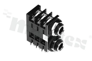 Connector: Jack 6.3mm; socket; female; ways: 2; angled 90st.; on panel mounting