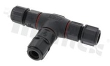 Konektor; 3 piny 3 wejścia; średnica przewodu 8-10,5mm; (T-connector)