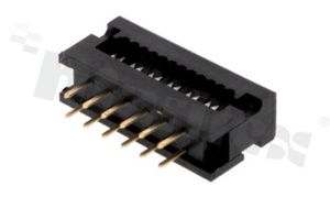IDC connector; pitch 2.54mm; 12-contacts; flat cable AWG#26-#28