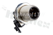 Gniazdo M12; kodowanie A; 3-stykowe; męskie; 4A; na panel; z nakrętką z przodu; PCB; IP68