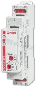 Time relay; single function; 8 time ranges; Bp function - symmetrical cyclical operation starting with a break, ON/OFF - constant on/off; rated current 16A; control voltage 12...240VAC/DC; single changeover contact (1P); 16A/24VDC; 16A/250VAC