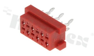 Low profile PCB connector; pitch 1.27mm; 6-contacts; THT; female; top entry