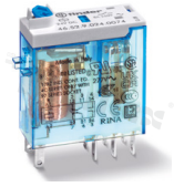 Electromagnetic relay; industrial; contact rating current 8A; coil voltage 12VAC; 2 changeover contact (2C); coil power 1.2VA; 8A/250VAC,6A/24VDC; mounting: PCB, socket