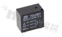 Electromagnetic relay; contact rating current 10A; coil voltage 24VDC; make contact (1A); 10A/250VAC