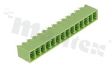 Listwa zaciskowa rozłączalna; w rastrze 3.81mm; 14-torowa; męska; pionowa; zabudowana