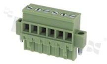 Pluggable terminal block; 5.08mm pitch; 6-ways; female; for wire 2.5mm2; wire insertion direction 90° to plug-in direction; p.bronze contacts; brass cage; UL 250V/12A 