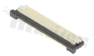 ZIF connector for FFC/FPC; pitch 0.50mm; 34-contacts; SMD; side entry; downside contacts