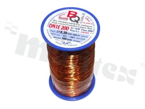 Insulated winding wire; with one layer of enamel insulation; diameter 0.30mm; SWG 31; -65+200 deg.C; 772m; 500g.
