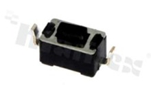 Przełącznik Tact Switch; SMD; wymiary korpusu 3.0x6.0; h=4.3mm; pionowy; o sile nacisku 160gf; przycisk prostokątny