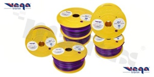 Przewód pojedynczy LGY/H05V-K; z wielodrutową miedzianą żyłą; czarny/fioletowy; przekrój 2.50mm2; AWG 14; 500V; -40+105 st.C; 50m.