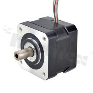 Silnik; krokowy, z wałem drążonym; dwubiegunowy; kąt kroku 1.8 st.; trzymający moment obrotowy 0.25Nm; 1.5A; 1.56ohm; 1.9mH; 4 przewody; 42.3x42.3x33.8mm
