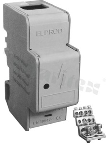 Modułowy blok rozdzielczy na szyne DIN;szary; jednobiegunowy;70mm2/2x25mm2/2x16mm2/2x6mm2 ;500V ;160A