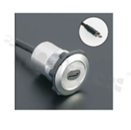 USBC3.1 socket; female; mounting hole 22mm; USBC3.1 male plug connection; cable length 100cm; silver; aluminum alloy.