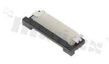 ZIF connector for FFC/FPC; pitch 0.50mm; 16-contacts; SMD; side entry; downside contacts