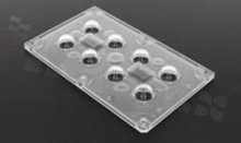 Lens for LED high power; mid power; angle: 60 degrees ; Number of LEDs: 8; Dimensions: 118.8x71.4mm; Height: 11.52mm; material: PMMA; Fastening: screw