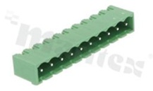 Listwa zaciskowa rozłączalna; w rastrze 5.08mm; 10-torowa; męska; pionowa; zabudowana; UL 300V/16A; TUV:320V/20A