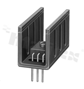 Heatsink; moulded TO-220; 1000x12x15mm; black; anodized aluminium Al 99.5; RoHS.