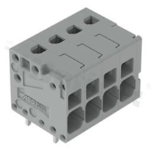 Listwa zaciskowa do PCB; przewód-płytka; na przewód 0.2 - 6.0 mm2 (24-10AWG); raster 5.0 mm; 6-torowa.; Push-in; szary; 300V/26A