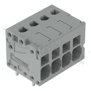Listwa zaciskowa do PCB; przewód-płytka; na przewód 0.2 - 6.0 mm2 (24-10AWG); raster 5.0 mm; 6-torowa.; Push-in; szary; 300V/26A