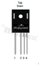 Transistor N-MOSFET SiC; unipolar; 1200V; 40mOhm; 57A; 242W; -40+175 deg.C; THT; TO-247-4LP