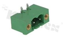 Listwa zaciskowa rozłączalna; w rastrze 5.08mm; 2-torowa; męska; kątowa; zabudowana; z zaczepem śrubowym; UL 300V/16A; TUV:320V/20A