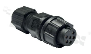 Plug BD series; 6 pins; female; straight; I= 5A; rated voltage: 250V; wire range: 4.5-6.5mm2; 2 point lock bayonet; IP67