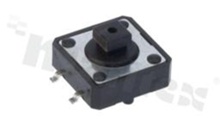 Przełącznik Tact Switch; SMD; wymiary korpusu 12.0x12.0; h=4.3mm; pionowy; o sile nacisku 160gf; przycisk kwadratowy
