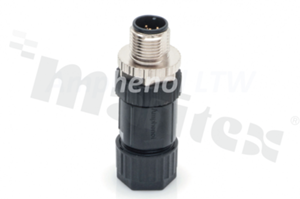 Wtyk M12; kodowanie A; 3-stykowy; męski; 4A; prosty; na kabel; skręcany; IP67