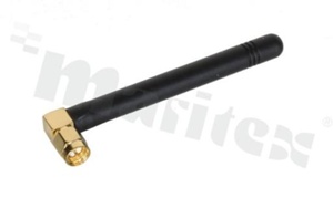 Antenna; stick angled; GSM; 900-1800MHz; 2.0dBi; VSWR<2.5; linear; omni-directional; SMA; connector mount; 71x17mm; black