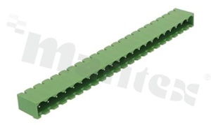Listwa zaciskowa rozłączalna; w rastrze 5.08mm; 22-torowa; męska; pionowa; zabudowana; UL 300V/16A; TUV:320V/20A
