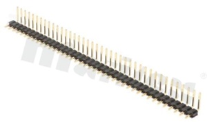 Pin Header; pitch 2.54mm; 1x40 pins; assembly: THT; male; angled; single row