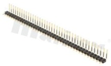 Listwa stykowa do PCB; w rastrze 2.54mm; 1x40 styków; montaż: THT; męska; kątowa; jednorzędowe
