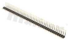 Pin Header; pitch 2.54mm; 1x40 pins; assembly: THT; male; angled; single row