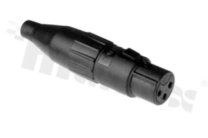 Connector: XLR; plug; female; AC; 15A; 133V; PIN: 3; IP40; straight; 14AWG