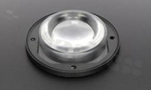 Soczewka do diod LED COB; kąt rozsyłu: 65 do 87 stopni FWHM; ilość diod: 1; rozmiar: okrąg 90mm; wysokość: 19.5mm; rodzaj materiału: silikon; sposób mocowania: śruby
