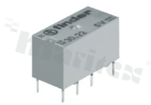 Przekaźnik elektromagnetyczny; miniaturowy; prąd znamionowy 2A; napięcie cewki 3VDC; podwójny styk przełączny (2C); moc cewki 200mW; 2A/24VDC; 2A/125VAC