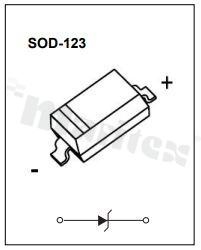 Zener Diode; 2.4V; 5%; 500mW; -55+150 deg.C; SMD; SOD123; AEC-Q100