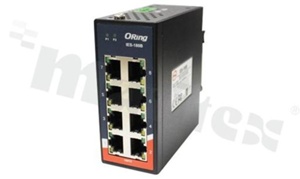 Switch przemysłowy niezarządzalny; 8 portów 10/100Base-T(X) RJ45; temp. pracy: -40+70 st.C; zasilanie redundantne 12...48VDC; montaż na szynie DIN