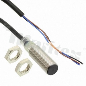 Proximity sensor; inductive; material: nickel-brass; length: 47mm; thread: M12; shielded; sensing distance: 4mm; power supply: 10-30V DC; PNP-NC; cable: 2m