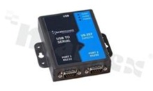 Przemysłowy konwerter USB - 2 x RS232; montaż naścienny (opcjonalnie na szynie DIN)