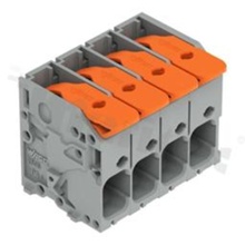 Listwa zaciskowa do PCB; przewód-płytka; na przewód 0.2 - 6.0 mm2; raster 7.5 mm; 4-torowa.; Push-in; szary; 600V/31A