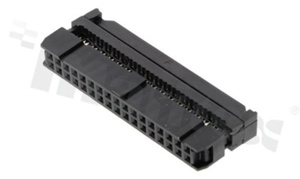 IDC connector; pitch 2.54mm; 34-contacts; female; for ribbon cable AWG#26-#28