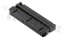 IDC connector; pitch 2.54mm; 34-contacts; female; for ribbon cable AWG#26-#28
