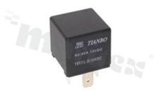Automotive relay; contact rating current 30A; coil voltage 24V DC; make contact (1A); 30A/14 VDC