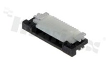 ZIF connector for FFC/FPC; pitch 0.50mm; 12-contacts; SMD; side entry; upper contacts
