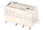 Przekaźnik elektromagnetyczny; prąd znamionowy 2A; napięcie cewki 5V DC; podwójny styk przełączny (DPDT); moc cewki: 300mW; 1A/30V DC; 0.3A/125V AC; montaż: THT