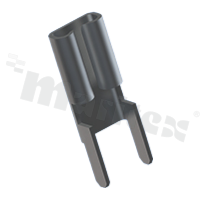 Konektor żeński; pionowy; do współpracy ze stykiem 2.8x0.51mm; cynowany/niklowany; THT